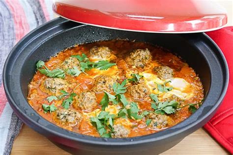 Moroccan Kefta Tagine With Eggs Recipe Moroccan Meatballs