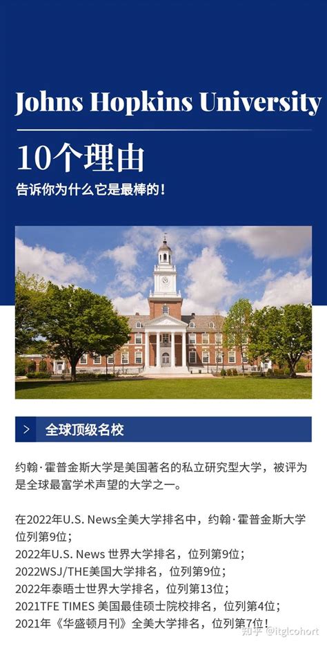 为什么选择约翰霍普金斯大学？ 知乎