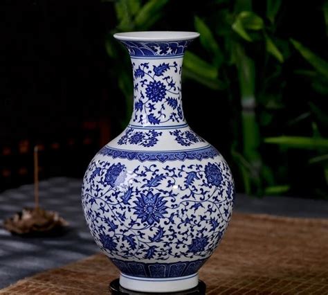 Blue And White Pottery Vases Single Nanking Pottery Ginger Jar Blue