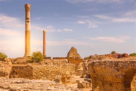 Archaeological Site Of Carthage Stock Photo Image Of Landscape