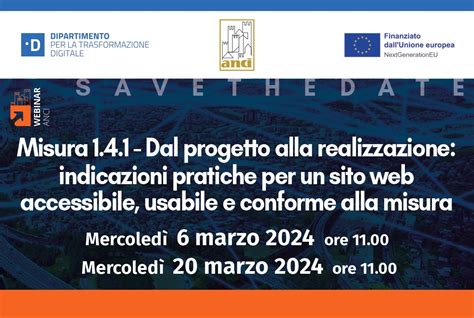 Siti Web Comuni 6 E 20 Marzo Due Webinar Anci Dipartimento