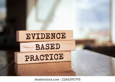 Wooden Blocks Words Evidence Based Practice Stock Photo