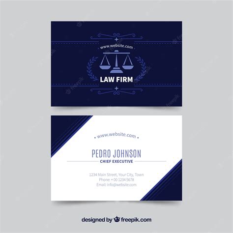 Premium Vector | Lawyer card template