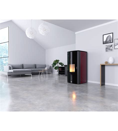 Termostufa A Pellet Canadian Stove Class Thermo Bordeaux Kw