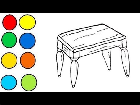 Como dibujar una mesa FACIL paso a paso para niños y principiantes