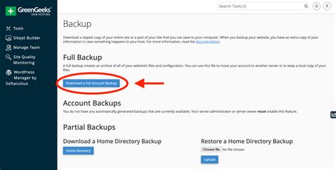 How To Backup Your Website Cpanel Manual Plugin