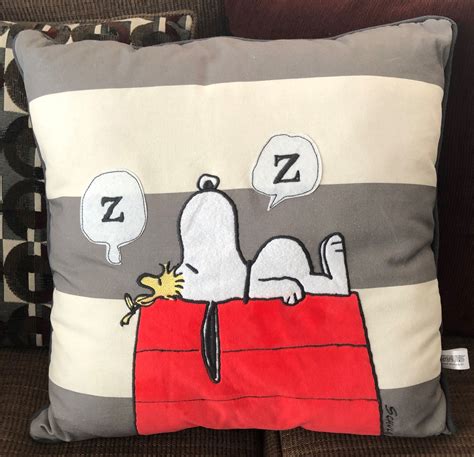 Large Peanuts Snoopy Throw Pillow Disleelandia