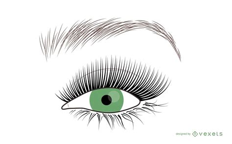 Descarga Vector De Ilustración De Ojos Y Pestañas De Mujer