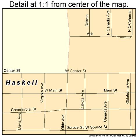 Haskell Oklahoma Street Map 4032900