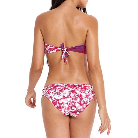 China Triple Way Wearing Sexy Bikini With Removable Strap Twist Front Bandeau China Swimwear
