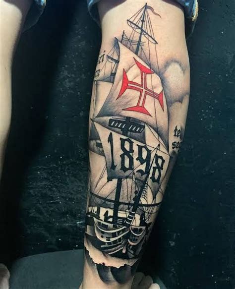 Caravela Vasco Da Gama 1898 Tatuagem De Navio Tatuagens De Barco