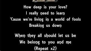 The Lyrics Of The Bee Gees- How Deep Is Your Love Chords - ChordU