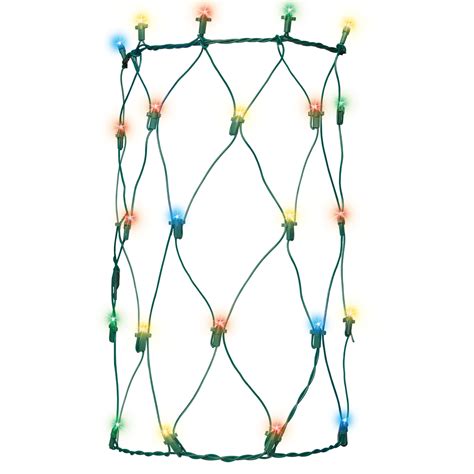 Holiday Time 100-Count Multicolor LED Tree Trunk Net Christmas Lights ...