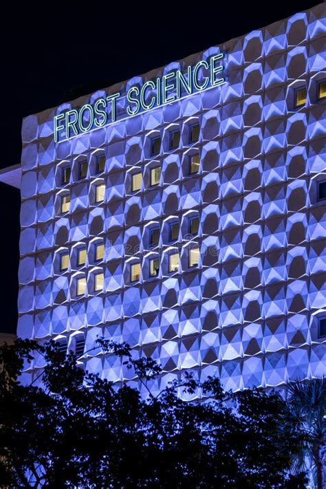 Night Photo Frost Science Museum Downtown Miami Editorial Photo Image