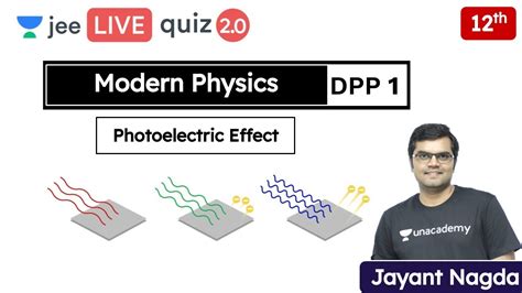 Jee Modern Physics Dpp 1 Photoelectric Effect Unacademy Jee Jee Physics Jayant Nagda