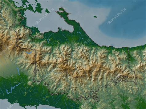 Ngobe Bugle Indigenous Territory Of Panama Colored Elevation Map With