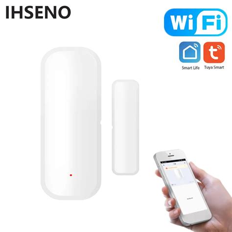 Ihseno Tuya Wifi Door Window Sensor Smart Home Wireless Door Open Closed Detector Smart Life