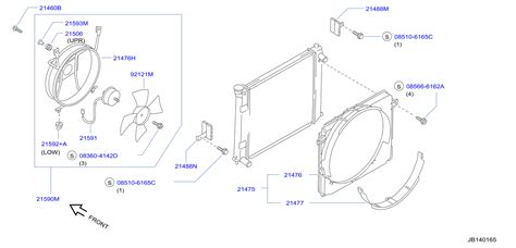 P Engine Cooling Fan Motor Genuine Nissan Part