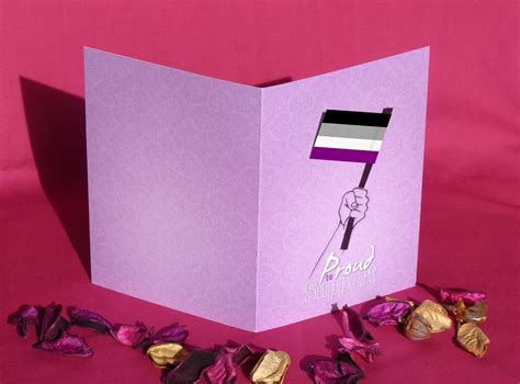 Asexual Ace Pride Flag Card Etsy