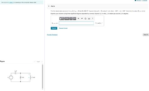 Solved Find The Steady State Expression For Vo T Vo T If Chegg