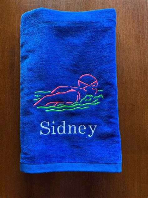 Personalized Swim Team Towels With Personalized Embroidery Etsy