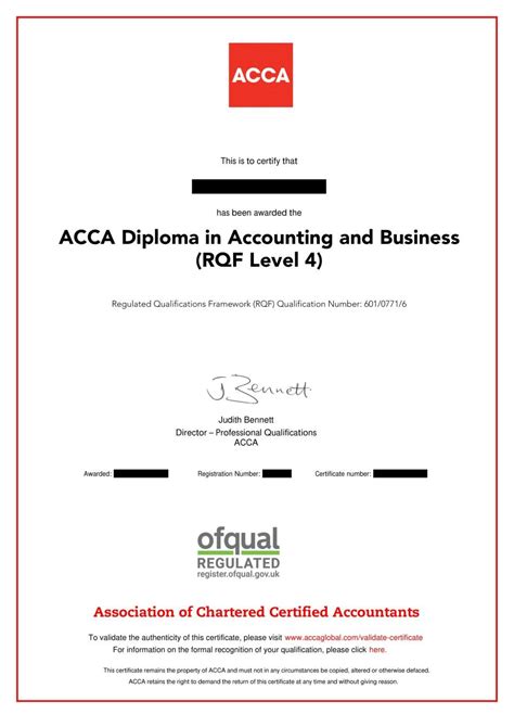 ACCA Level 4 Diploma In Accounting Business Spring Training