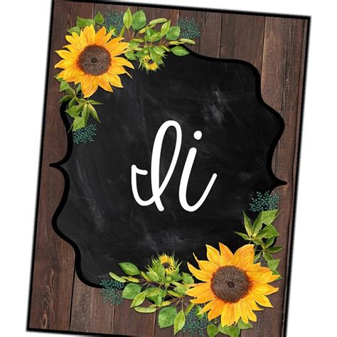 Cursive Alphabet Posters For The Classroom Sunflower Farmhouse