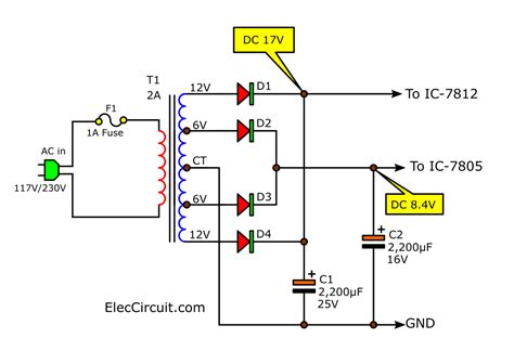 Power Supply Circuit Diagram 5v 5v 1a Power Supply Circuit D