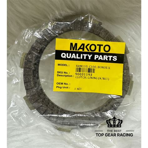 Makoto Clutch Lining Xrm W Barako Tmx Ct Tmx Supremo Ct