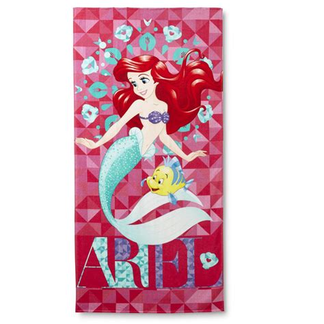 Disney The Little Mermaid Beach Towel Ariel And Flounder