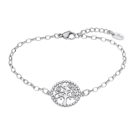 Bracciale Acciaio Catena Charm Albero Della Vita Acciaio LOTUS Style