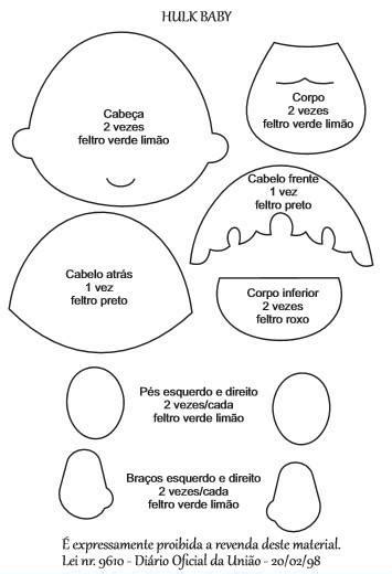 MOLDES DE SUPER HERÓIS EM FELTRO PARA IMPRIMIR DIY