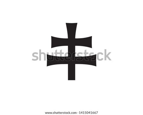 Double Cross Symbol Coat Arms Stock Vector (Royalty Free) 1415041667 ...