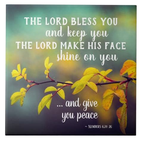 Numbers 6 24 26 The Lord Bless You And Keep You Ceramic Tile Zazzle