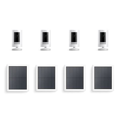 Ring 4-Pack Stick Up Camera Battery & Solar Panel l Wireless Outdoor ...