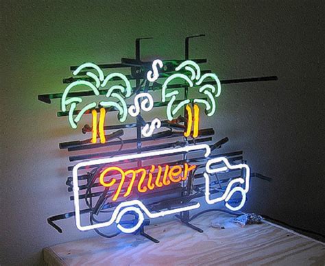 New Miller Lite Truck Music Notes Beer Bar Pub Lamp Neon Sign 24 X20 Other Collectible Lighting