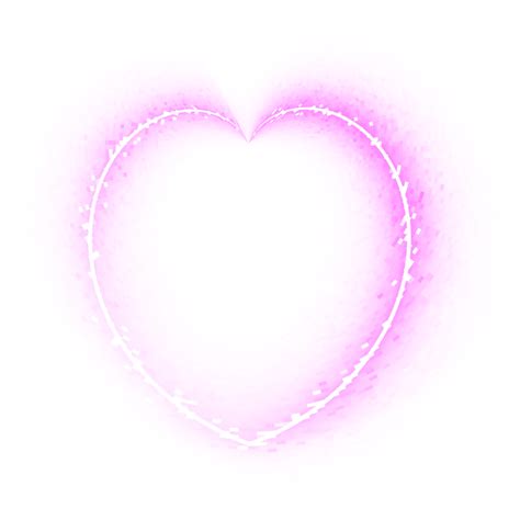 Corazón De Píxel De Borde De Neón Rosa Png Neón Salud Borde Png Y