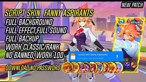 New Update Script Skin Fanny Aspirants No Password Full EFfect Voice