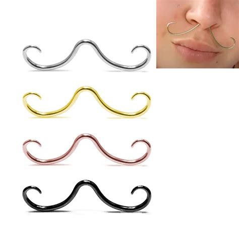 Septum Anneau De Moustache Pour Hommes Et Femmes Bijoux De Piercing