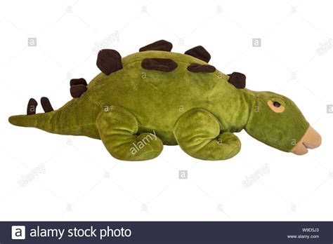 Dinosaur Stegosaurus Plush Soft Toy Isolated On White Background Stock