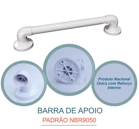 Barra De Apoio Para Banheiro Alum Nio Branco Leve