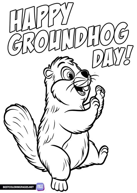 Groundhog Day Coloring Pages