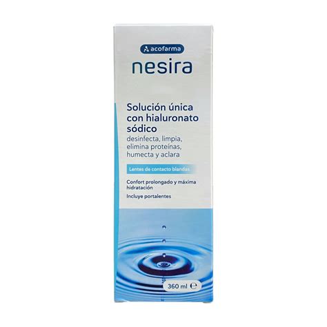 Acofar Nesira Solución Única para Lentillas con Hialurónato Sódico 360 ml