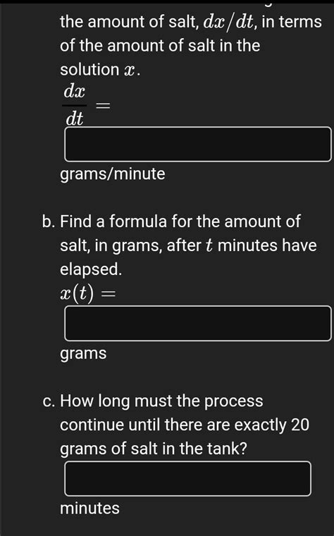 Solved 1 Point Initially 15 Grams Of Salt Are Dissolved