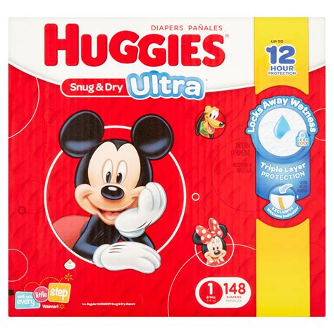 HUGGIES Snug Dry Ultra Diapers Size 1 148 Diapers Walmart