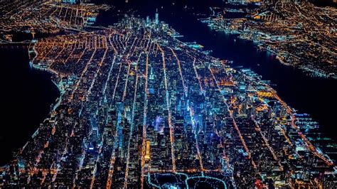 Street Light City Cityscape Night Reflection New York City