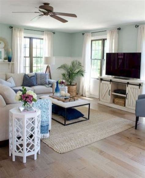 Awesome Coastal Living Room Decor Ideas Farmhouse Living Room