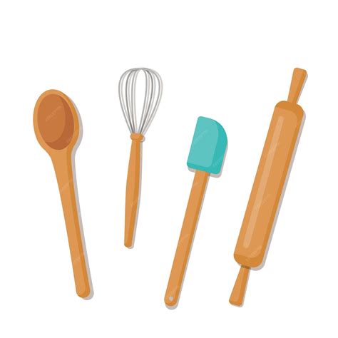 Premium Vector Whisk Spatula Rolling Pin And Spoon Vector