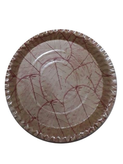 Circular Brown Disposable Sunmica Paper Plate Paper GSM 120 Gsm Size