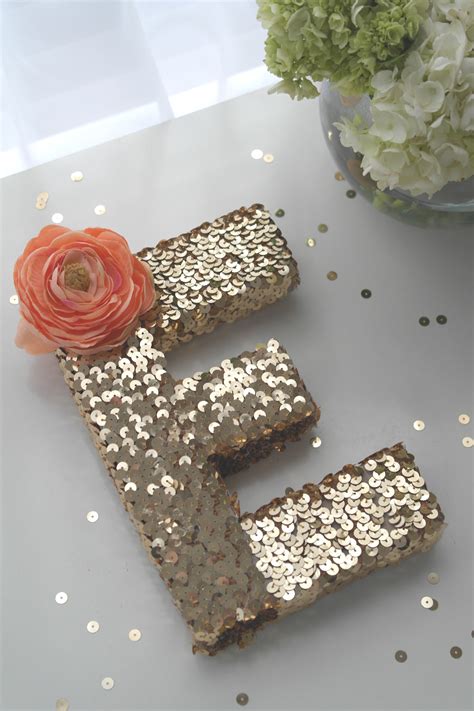 Learn How To Make An Easy Sequin Monogram Letter Catch My Party